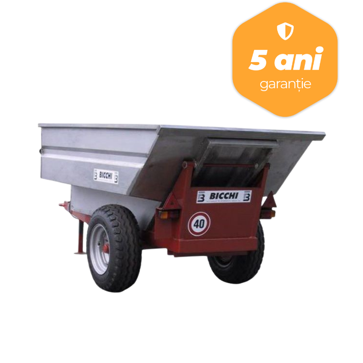 Remorca viticola ingusta de inox Bicchi model BM15 ST, 3 tone