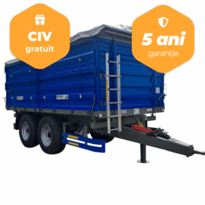 Remorca agricola cu ax tandem Bicchi BT180-P2, 20 tone, franare pneumatica