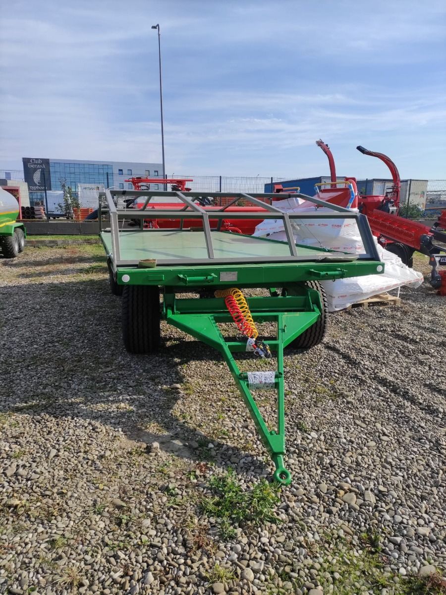 Remorca platforma pentru transport baloti, Bicchi model RB10-H, 10 tone