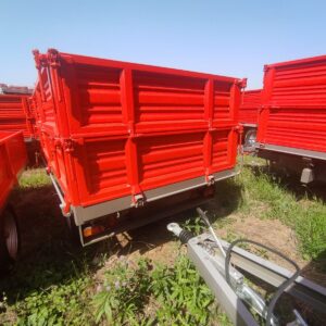 Remorca agricola monoax Bicchi, basculabila 3 parti, franare prin inertie, model BRT125 G-I, 2.5 tone, produs nou, stoc Ploiesti, matricola 2021